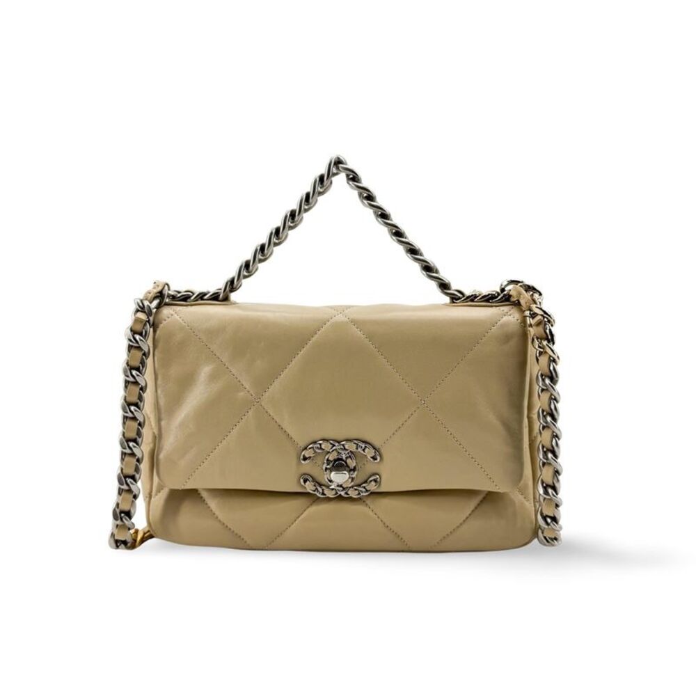 Chanel 19 Flap Bag Small Beige